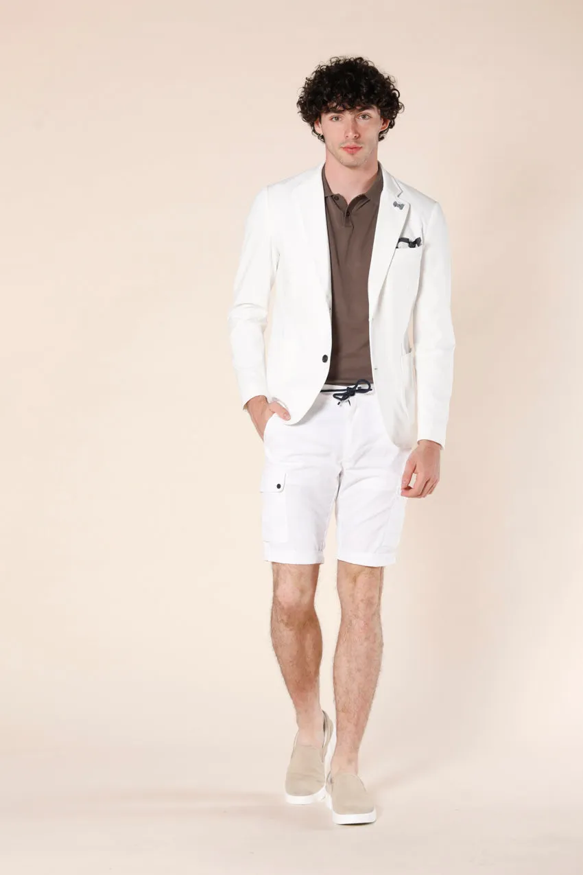 Chile Athleisure bermuda cargo uomo in gabardina stretch carrot fit