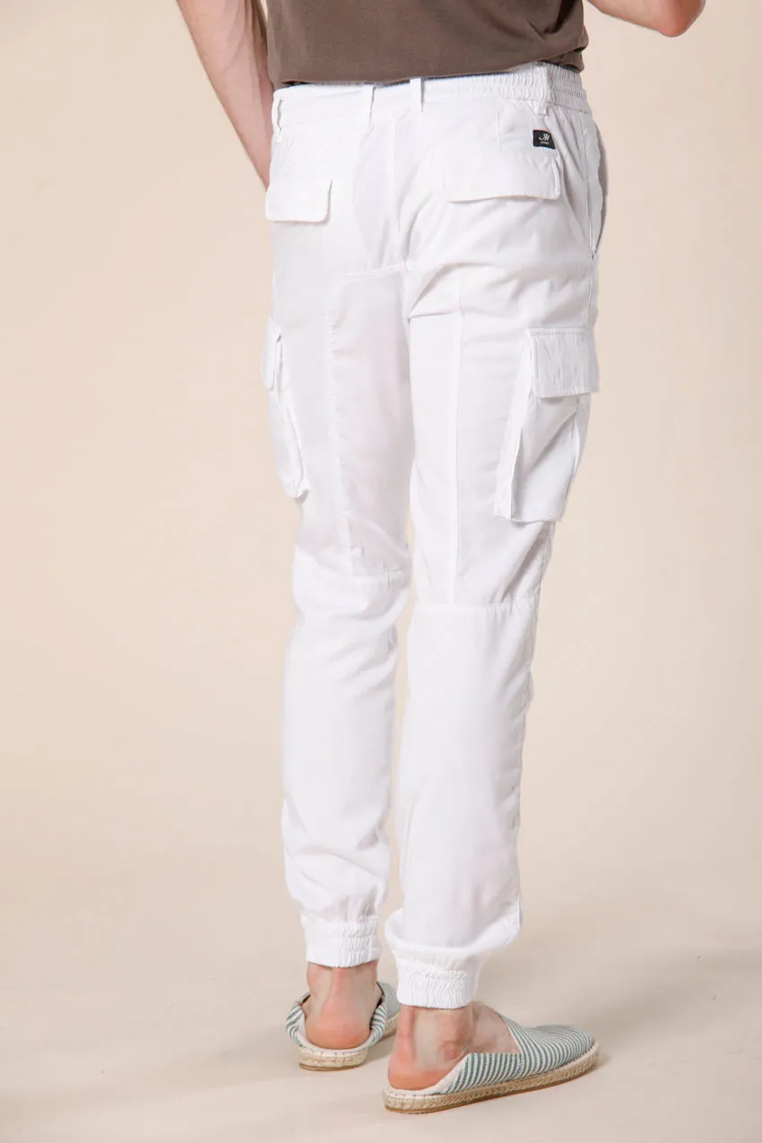 Chile Elax pantalone cargo uomo in twill con coulisse extra slim