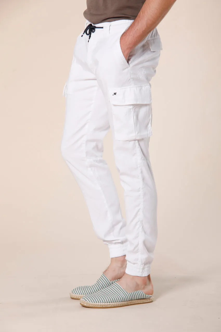 Chile Elax pantalone cargo uomo in twill con coulisse extra slim