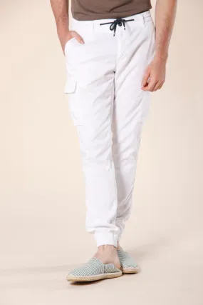 Chile Elax pantalone cargo uomo in twill con coulisse extra slim