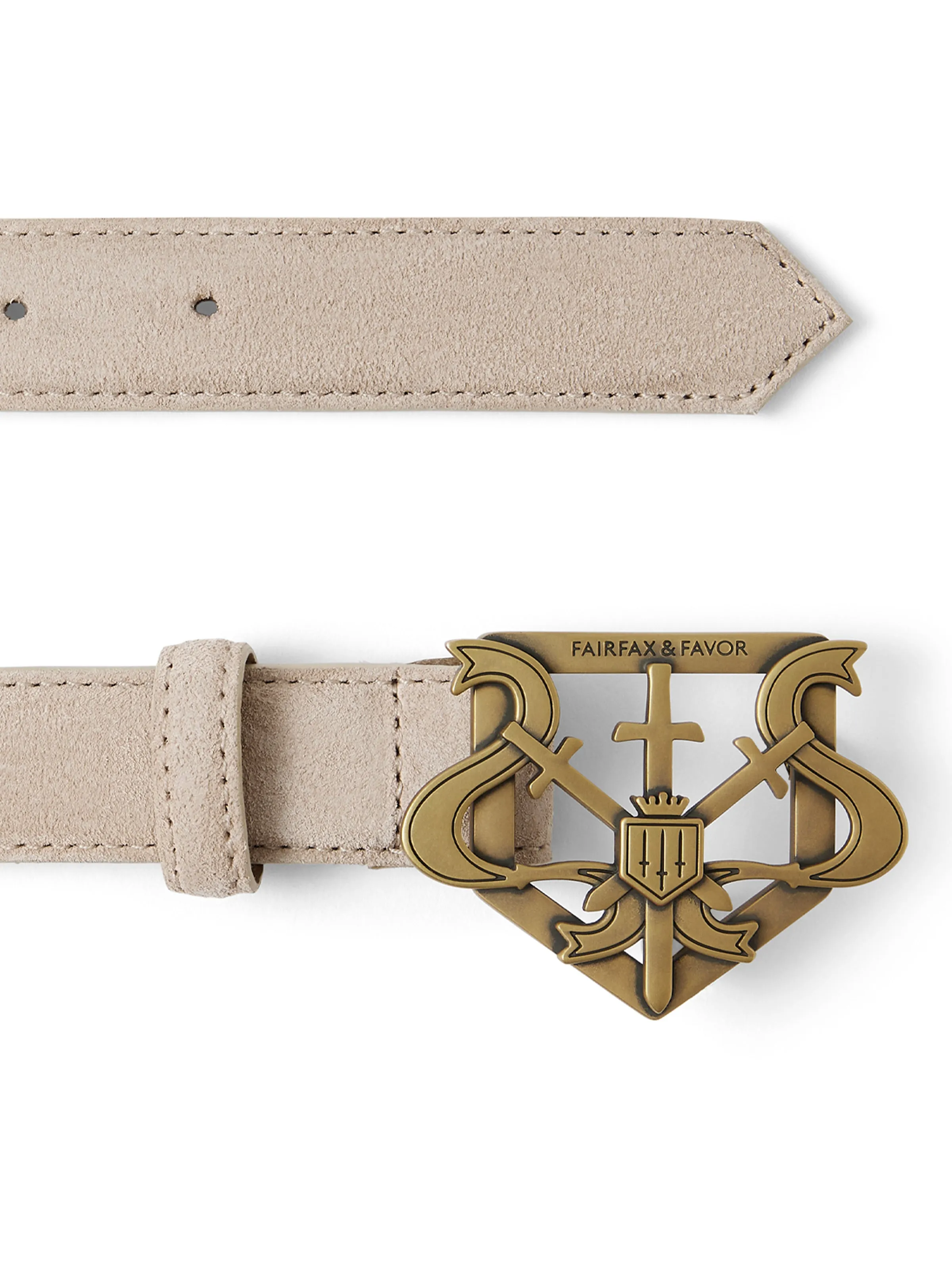 Clarence Belt - Stone Suede