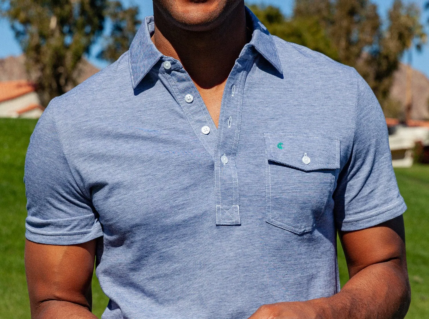 Classic Players Shirt - Navy Microstripe