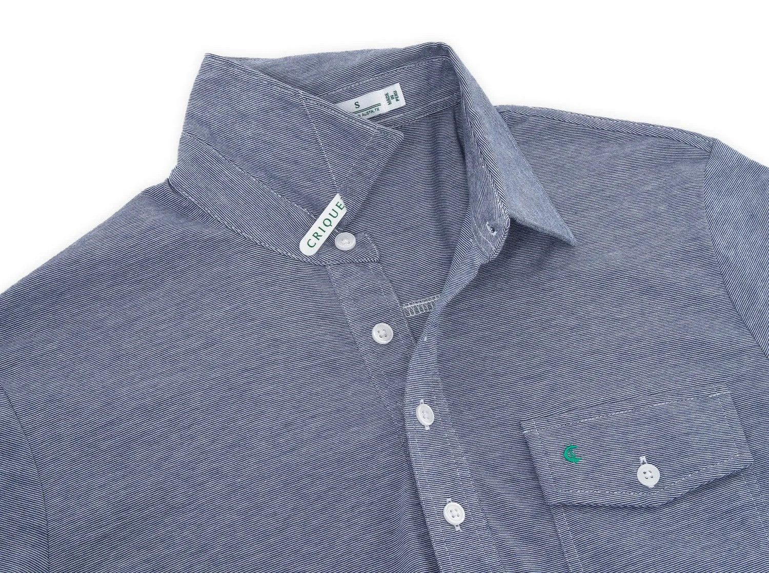 Classic Players Shirt - Navy Microstripe