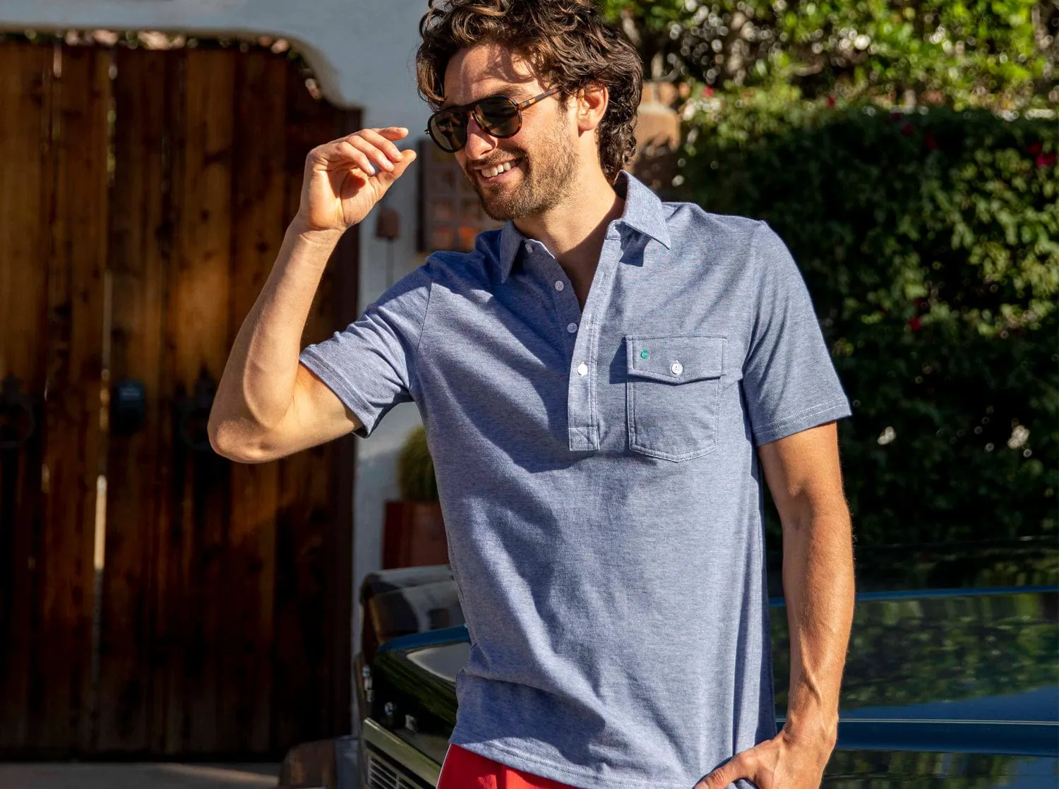 Classic Players Shirt - Navy Microstripe