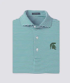 Cooper Stripe Performance Polo - Michigan State University