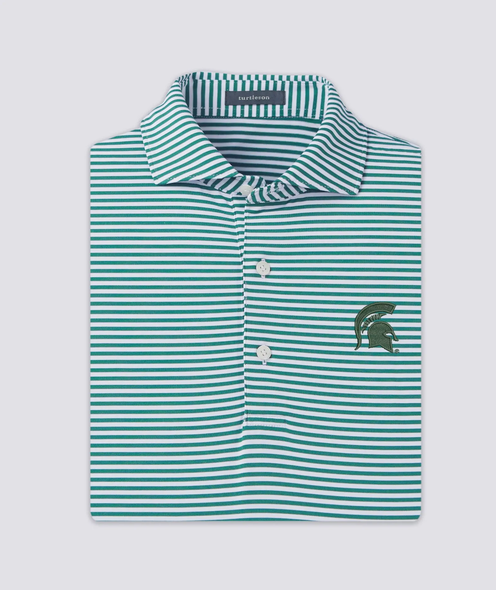 Cooper Stripe Performance Polo - Michigan State University