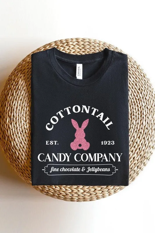 Cotton Tail Easter Bunny Glitter Graphic T Shirts