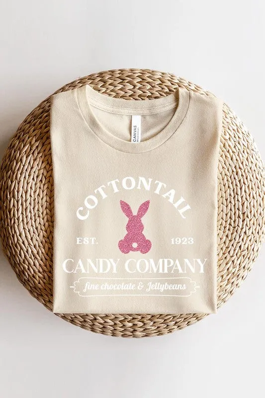 Cotton Tail Easter Bunny Glitter Graphic T Shirts