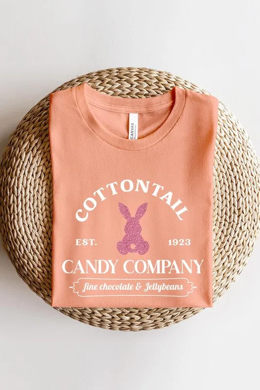 Cotton Tail Easter Bunny Glitter Graphic T Shirts