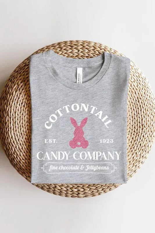 Cotton Tail Easter Bunny Glitter Graphic T Shirts