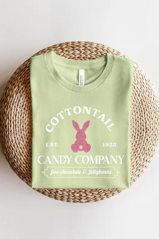 Cotton Tail Easter Bunny Glitter Graphic T Shirts