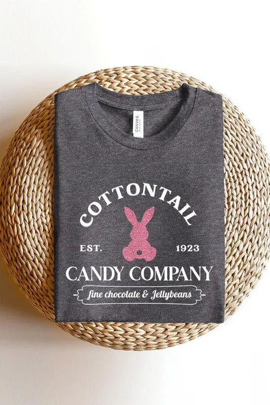 Cotton Tail Easter Bunny Glitter Graphic T Shirts