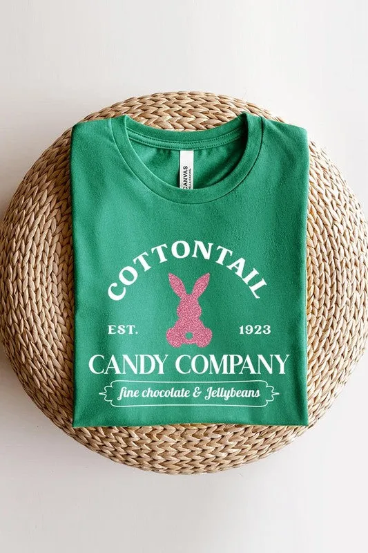 Cotton Tail Easter Bunny Glitter Graphic T Shirts