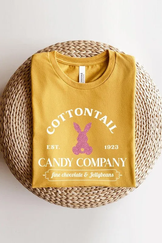 Cotton Tail Easter Bunny Glitter Graphic T Shirts
