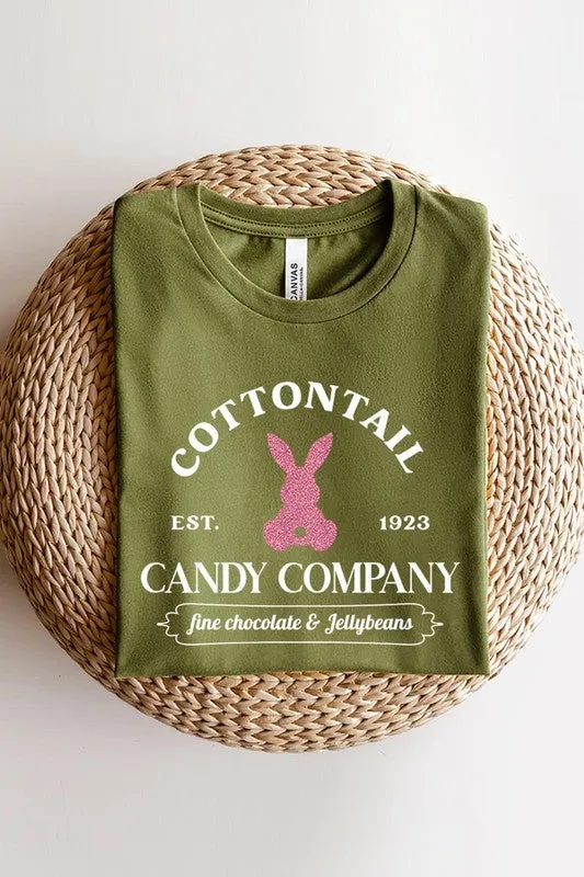 Cotton Tail Easter Bunny Glitter Graphic T Shirts