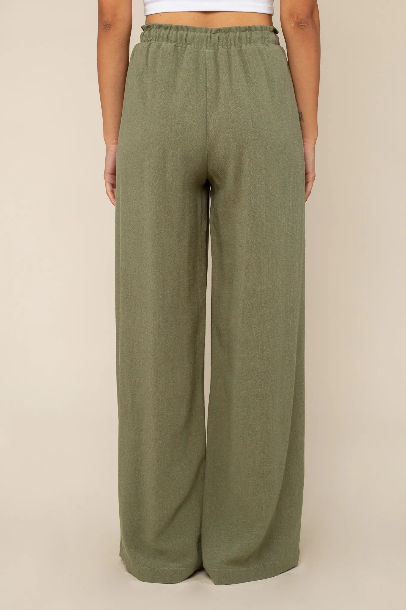 Cove Sage Green Drawstring Pants by NLT