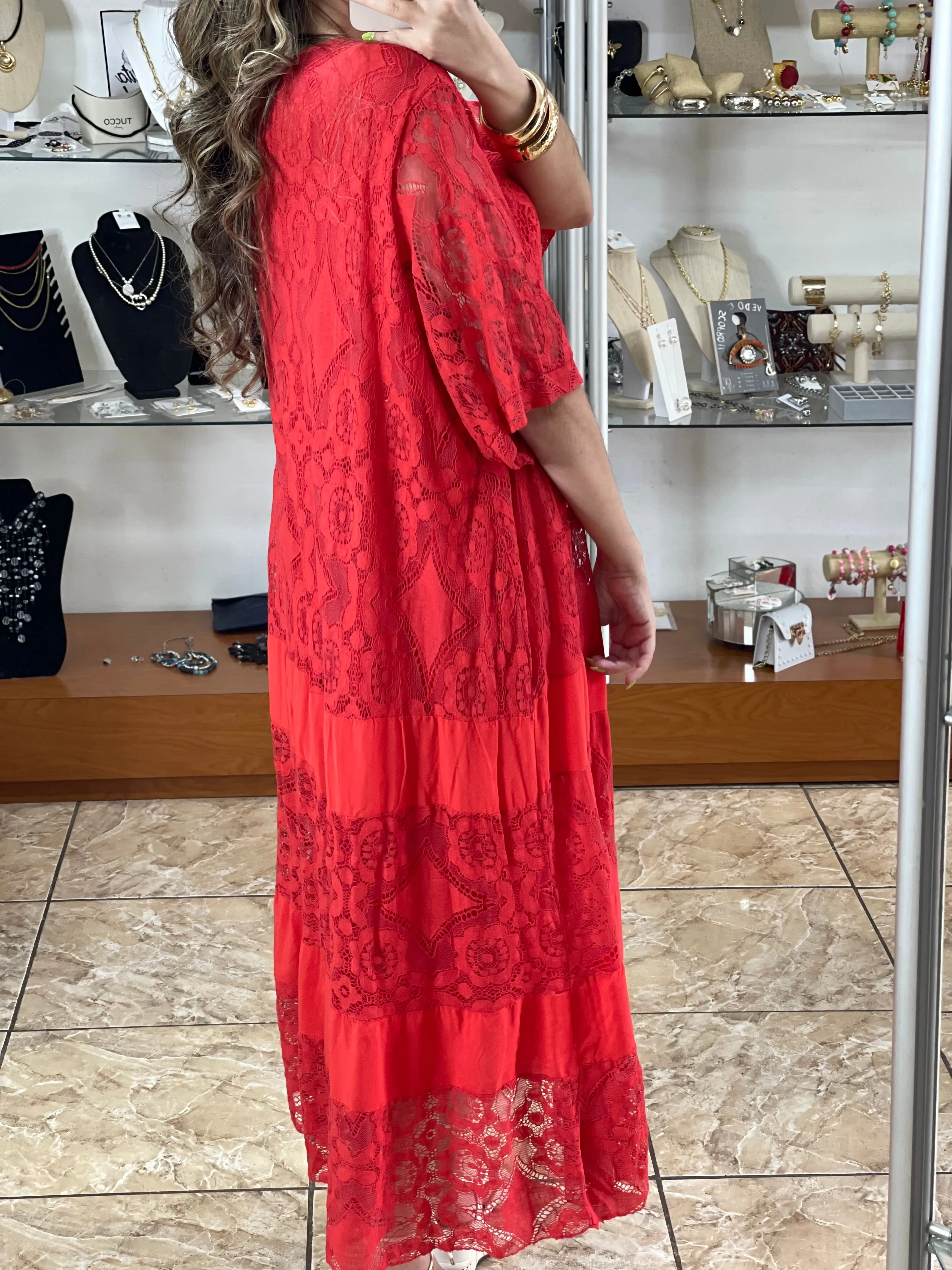 Crochet Details OS Plus Dress