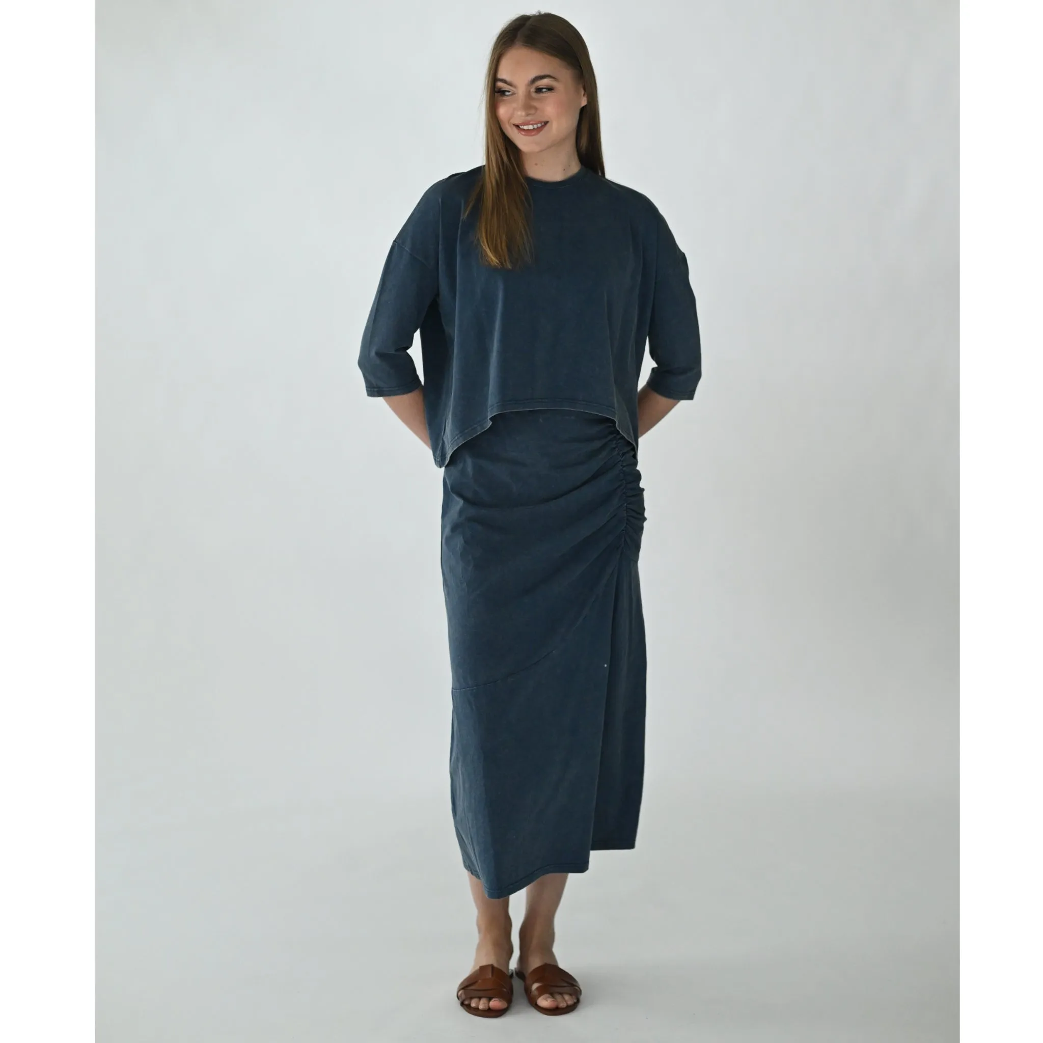 Denim Aline Jersey Skirt