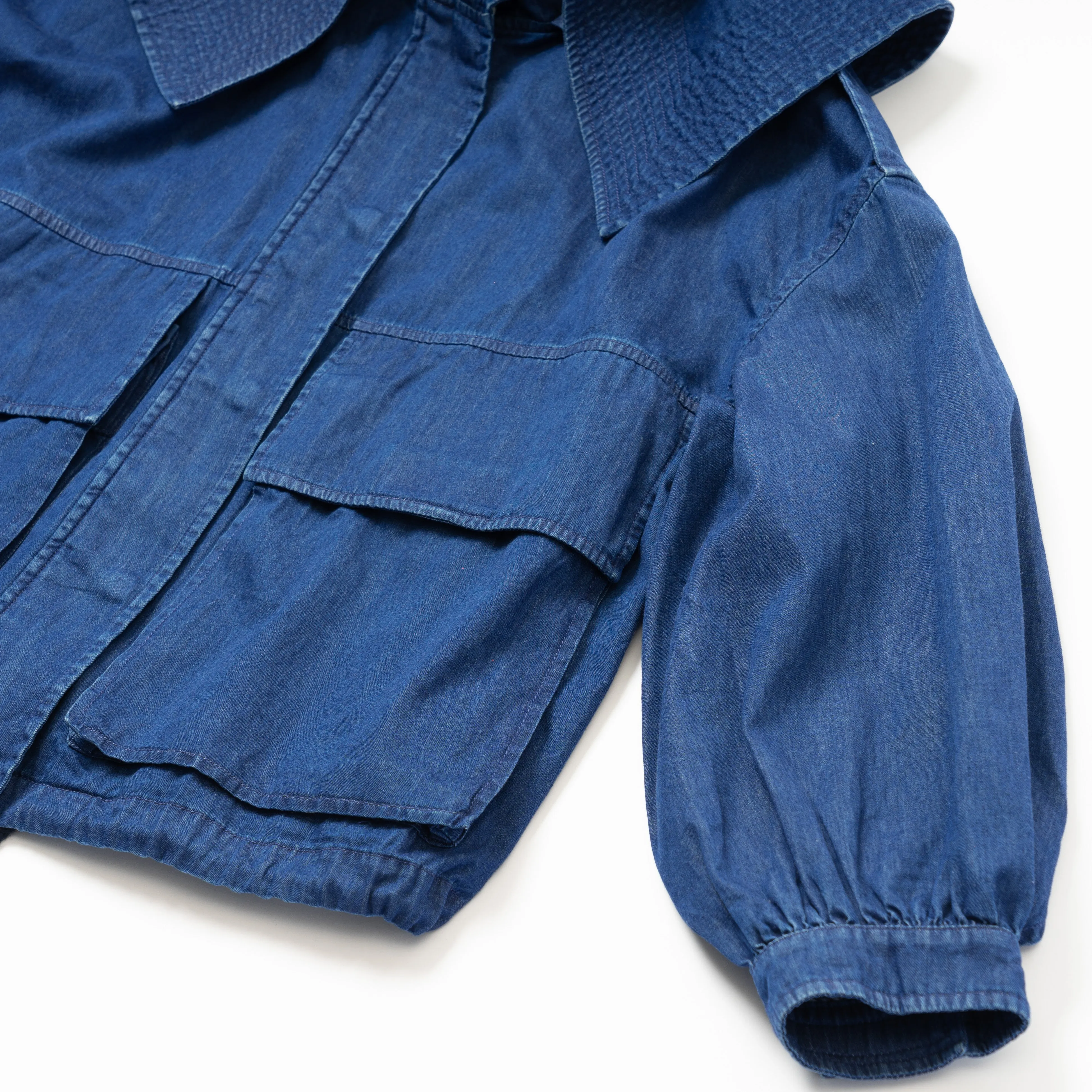 DENIM HOODED BLOUSON