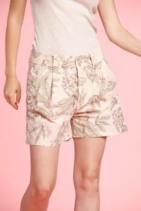 Emily bermuda chino donna in tencel stampato relaxed