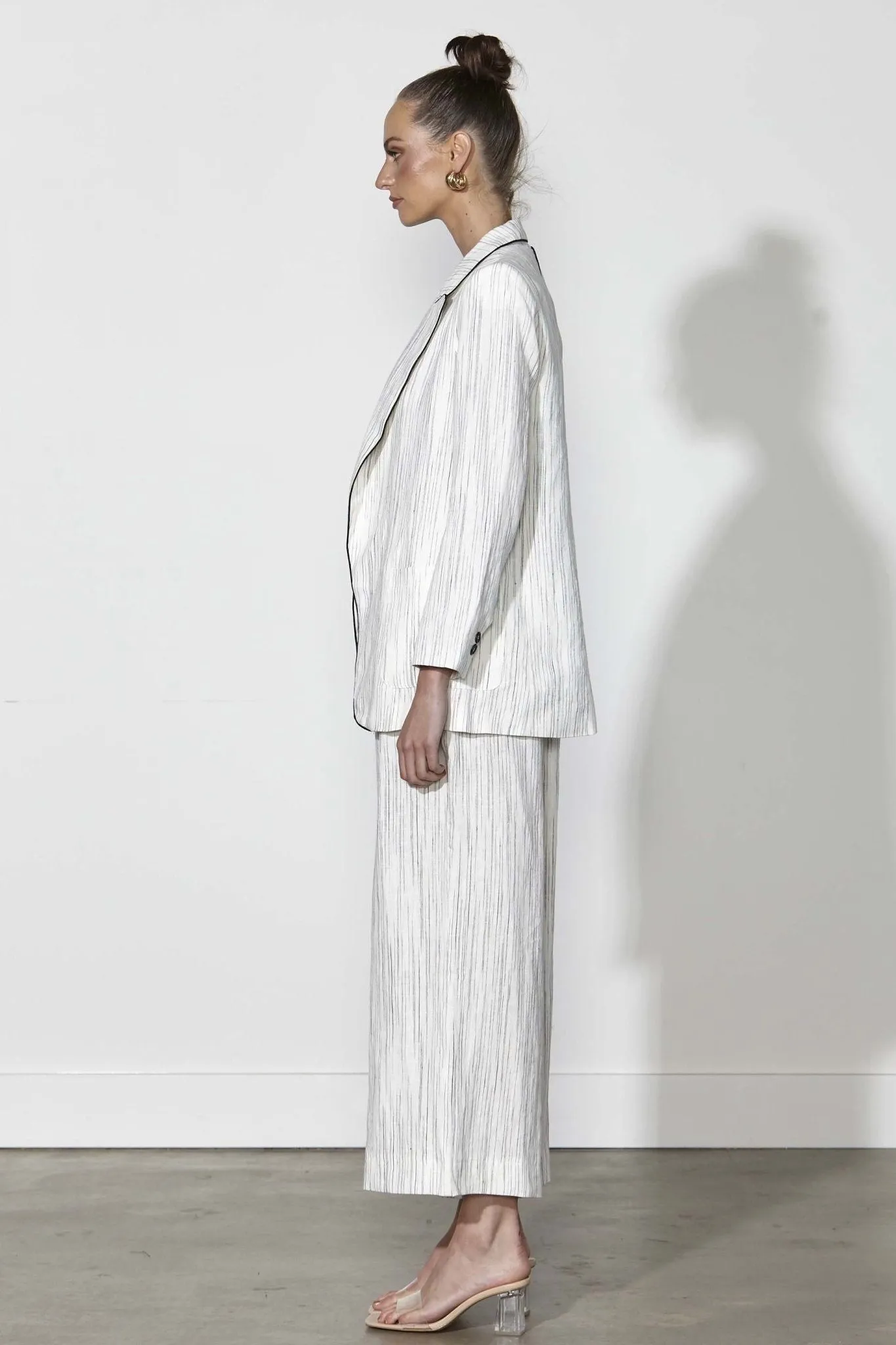 Fate   Becker Modern Love Pant in Milk Stripe
