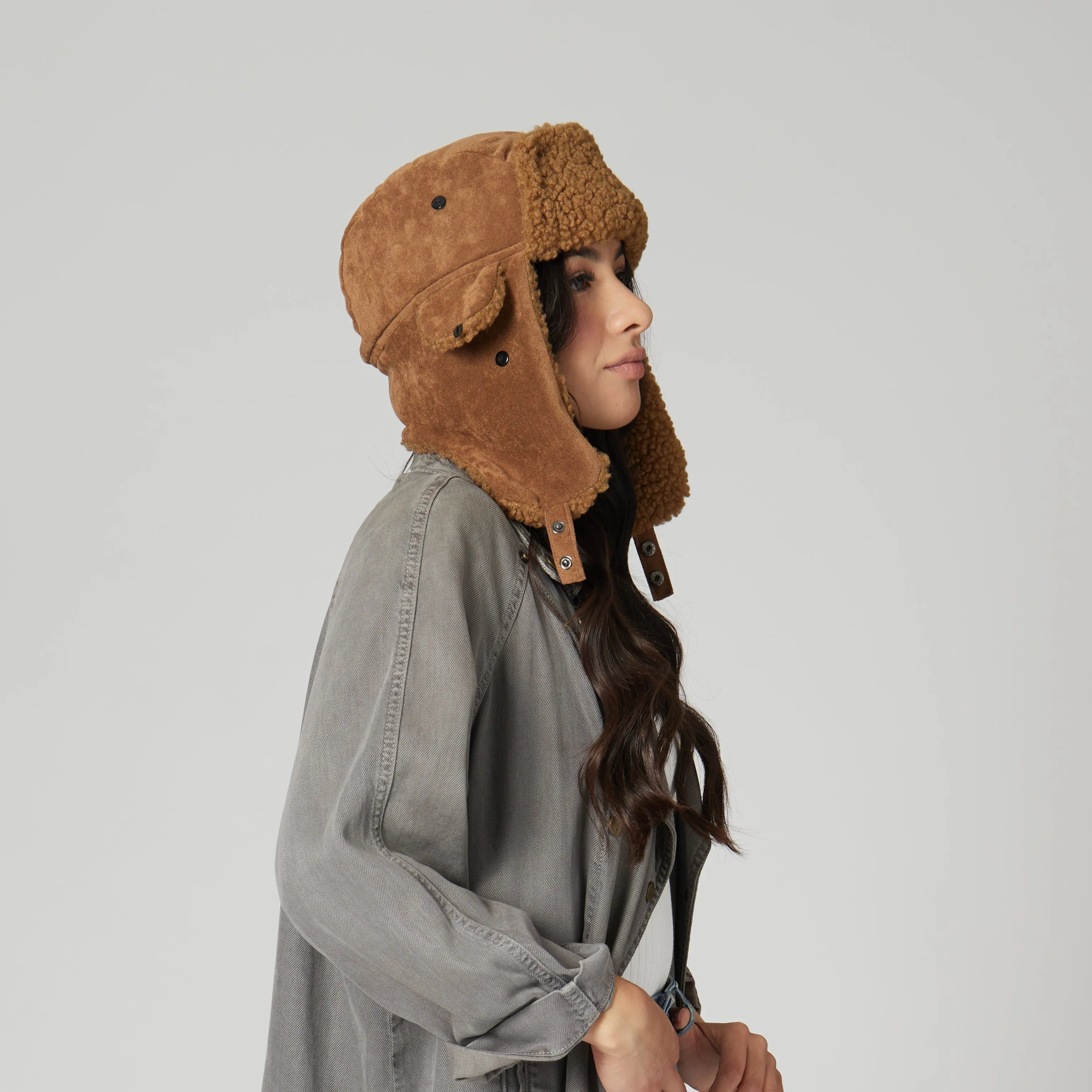 Faux Suede Trapper
