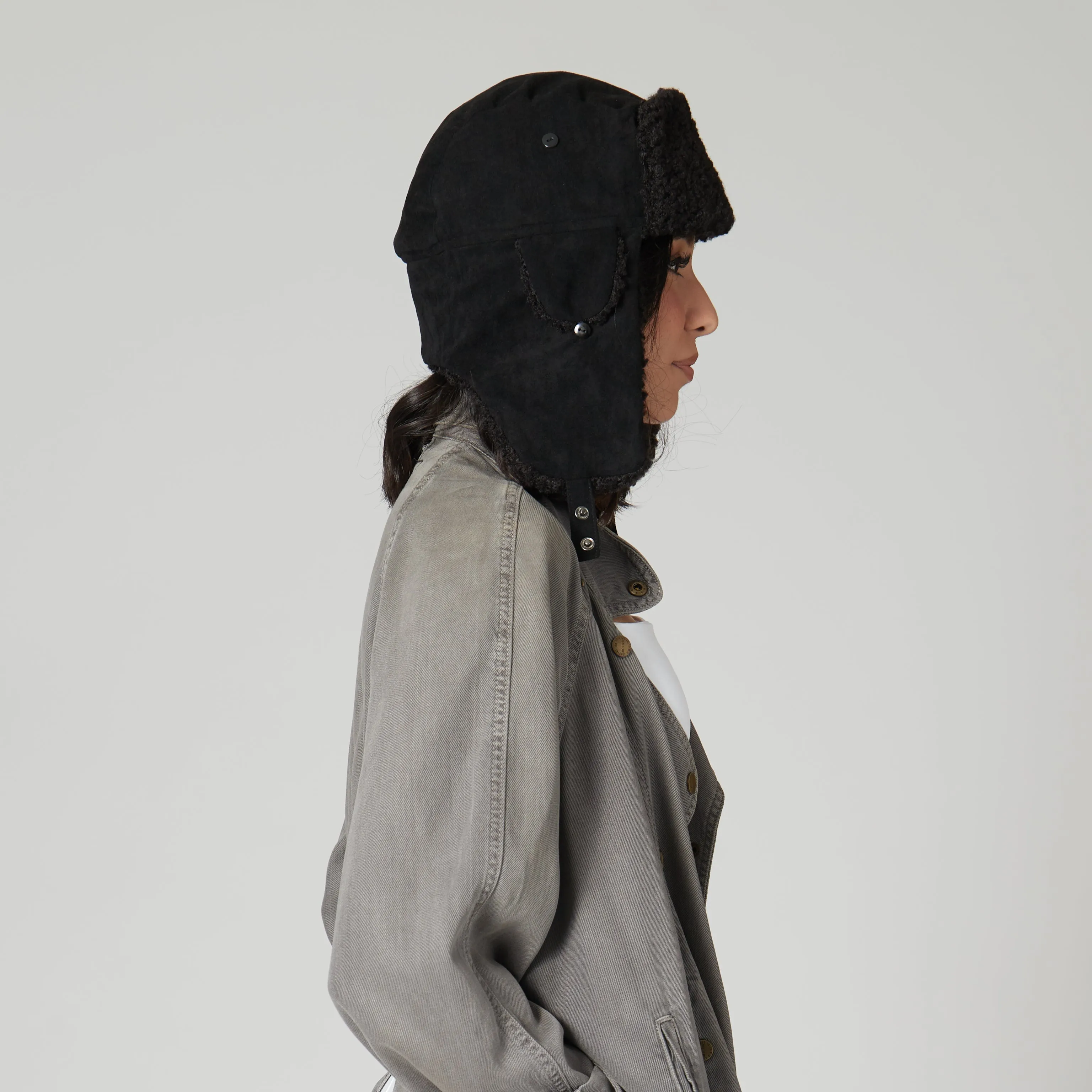 Faux Suede Trapper