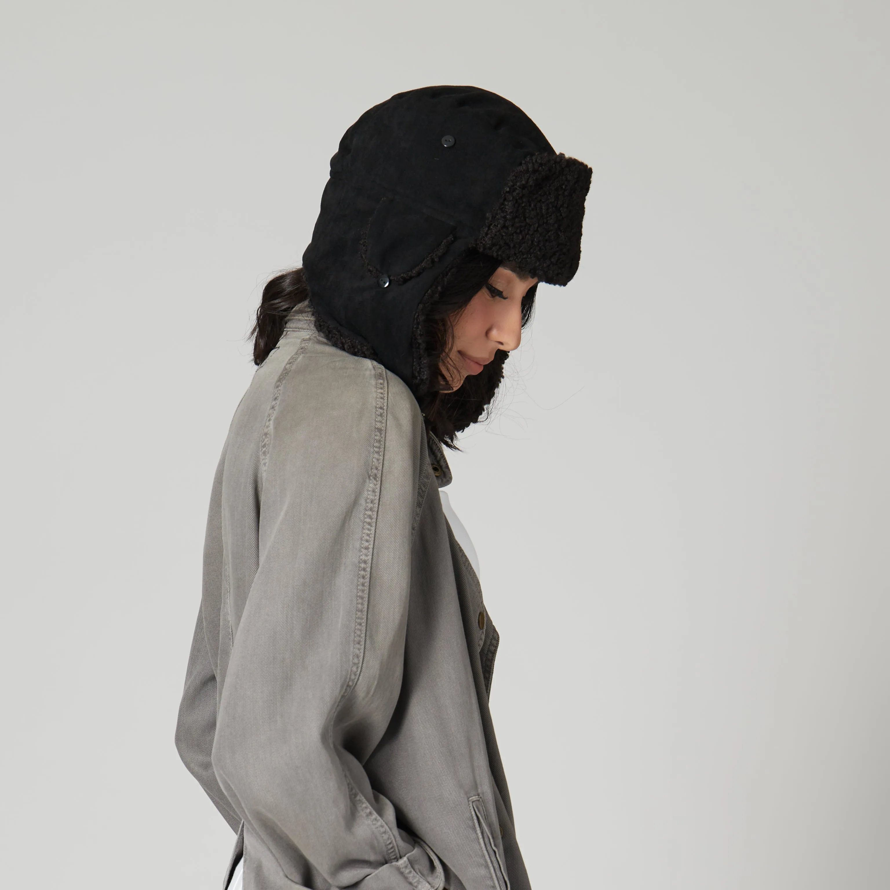 Faux Suede Trapper
