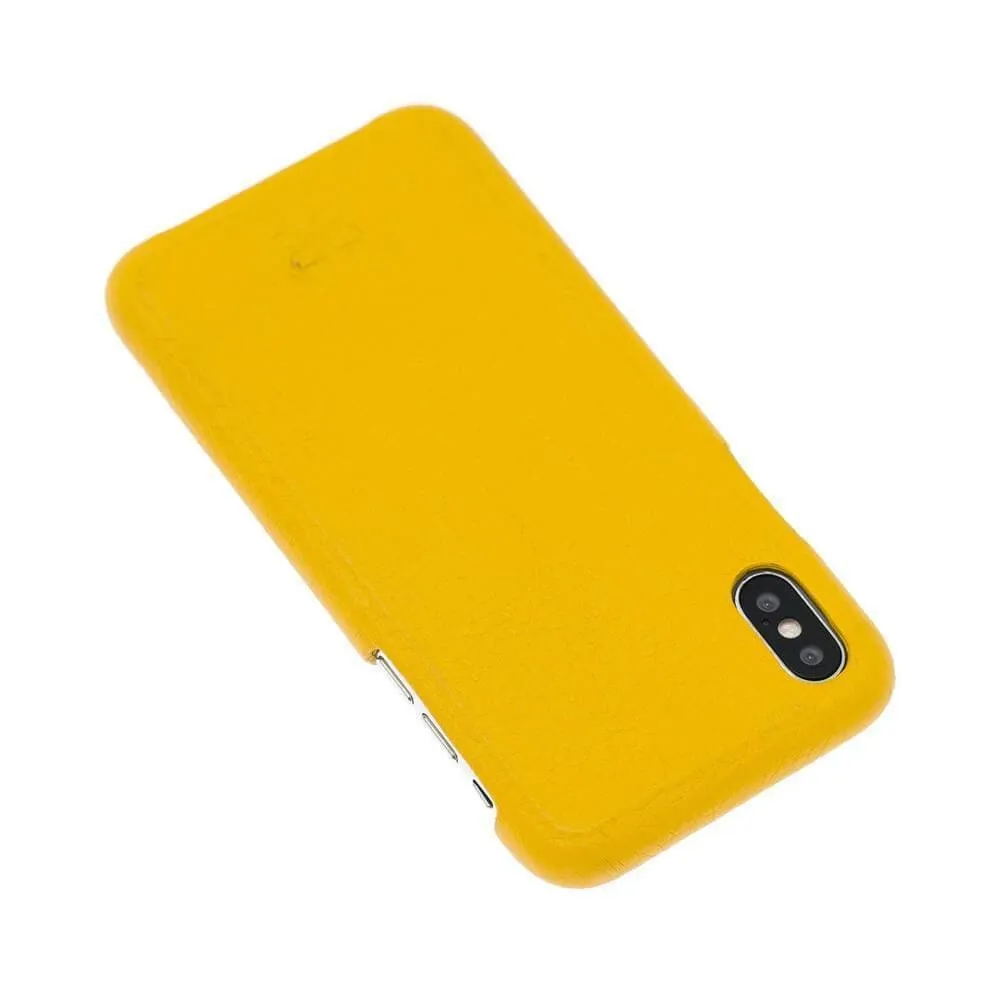 Full Leather Covered Back Cover for Apple iPhone X Series