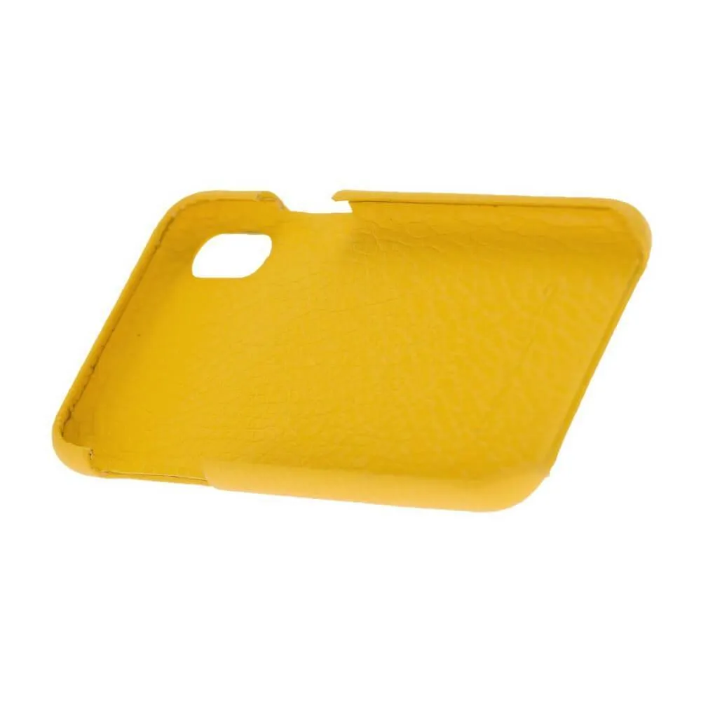 Full Leather Covered Back Cover for Apple iPhone X Series