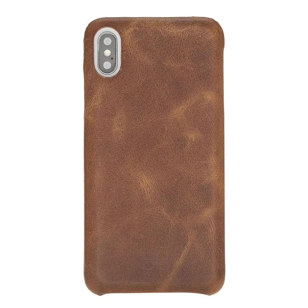 Full Leather Covered Back Cover for Apple iPhone X Series