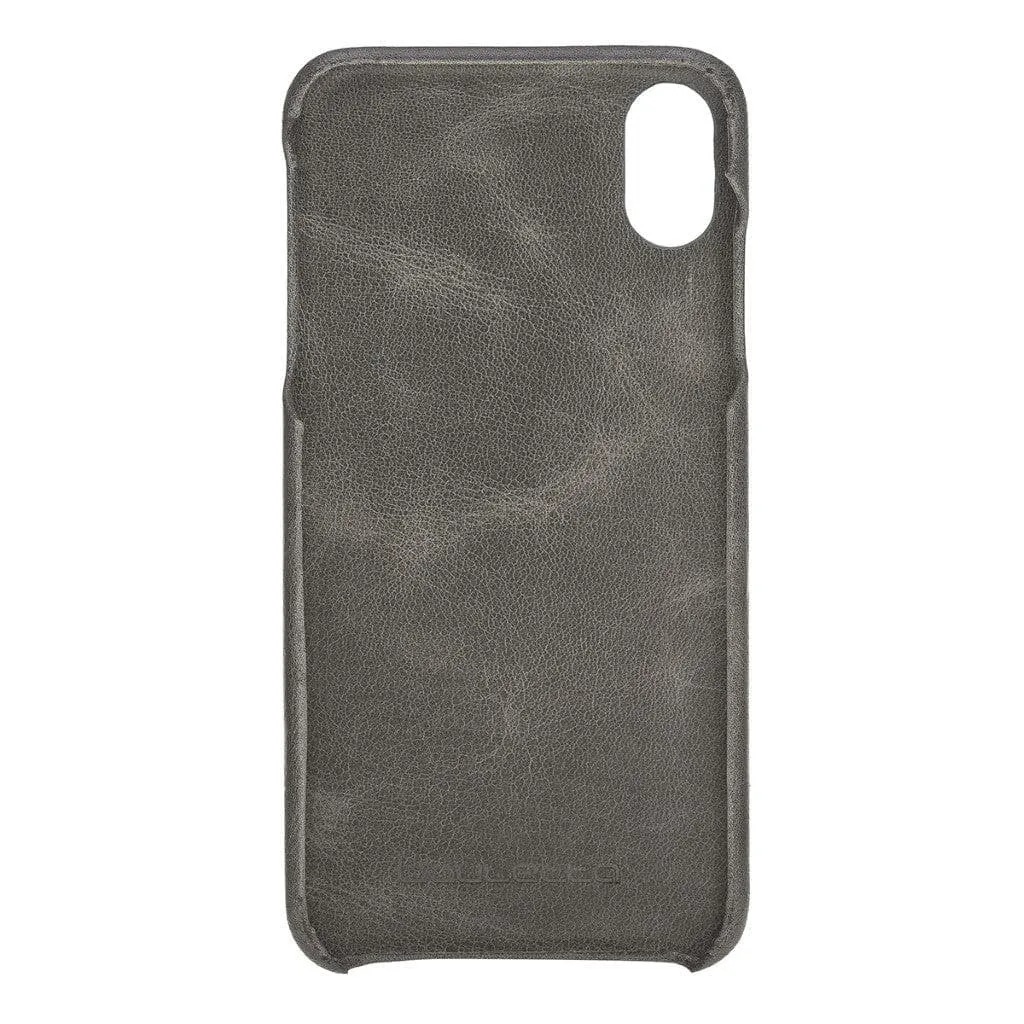 Full Leather Covered Back Cover for Apple iPhone X Series
