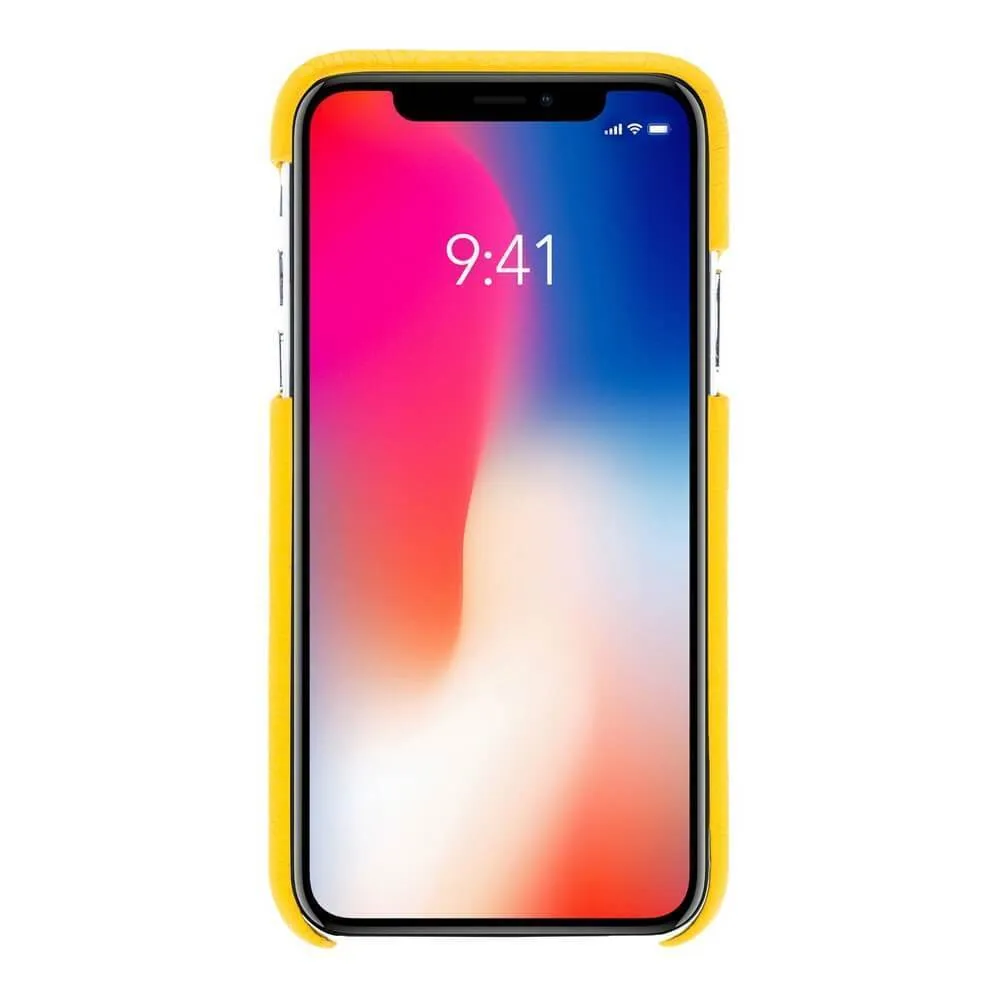 Full Leather Covered Back Cover for Apple iPhone X Series