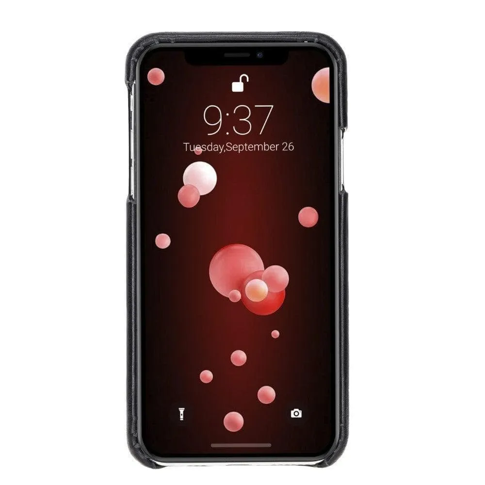 Full Leather Covered Back Cover for Apple iPhone X Series