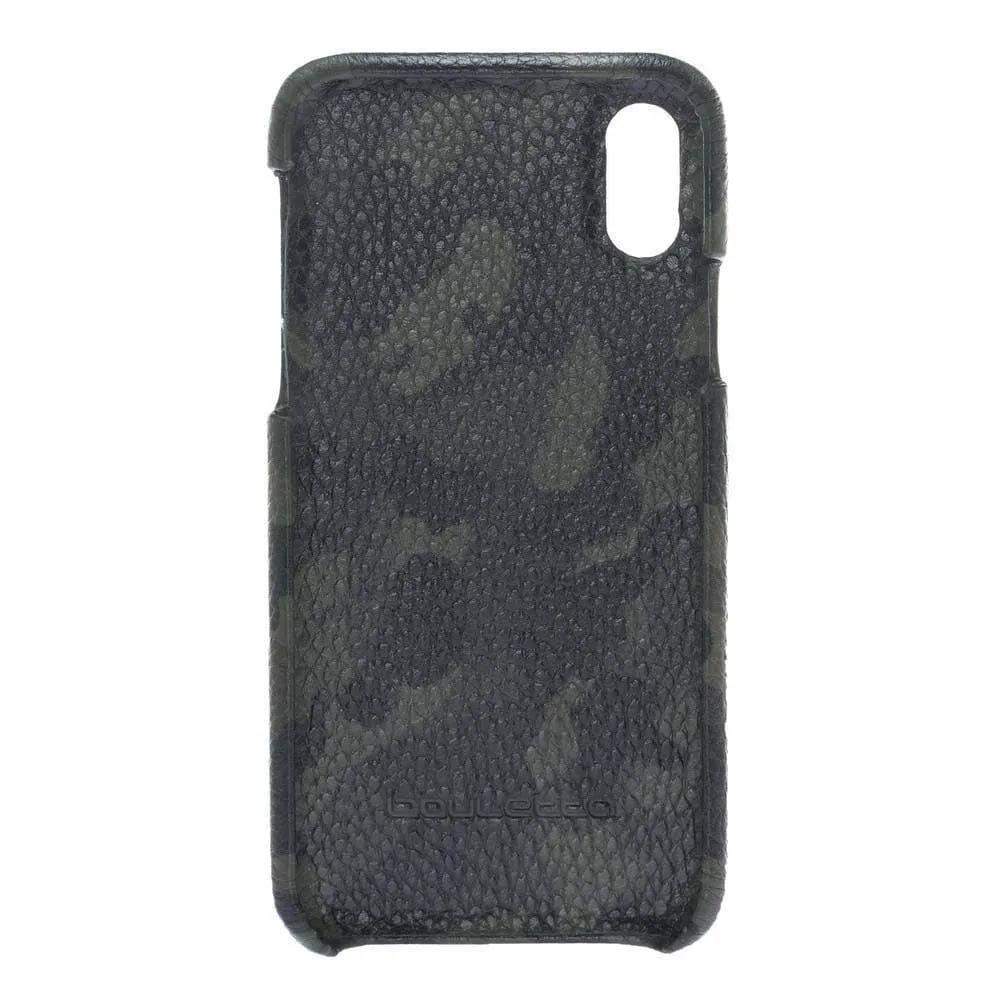Full Leather Covered Back Cover for Apple iPhone X Series