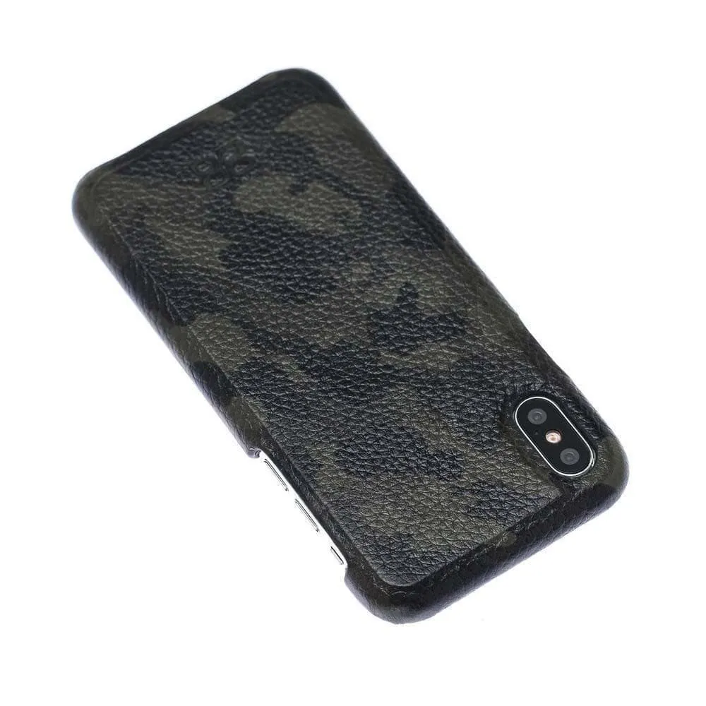 Full Leather Covered Back Cover for Apple iPhone X Series