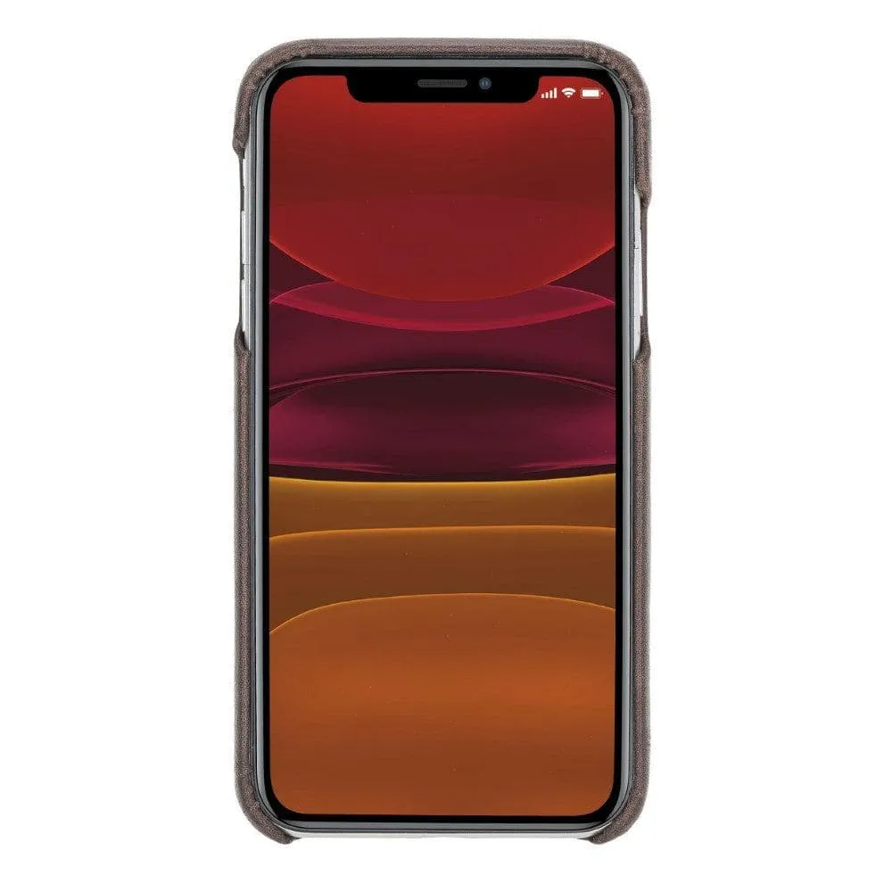 Full Leather Covered Back Cover for Apple iPhone X Series