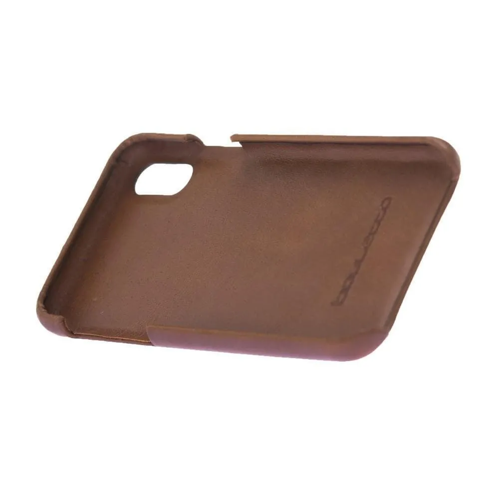 Full Leather Covered Back Cover for Apple iPhone X Series