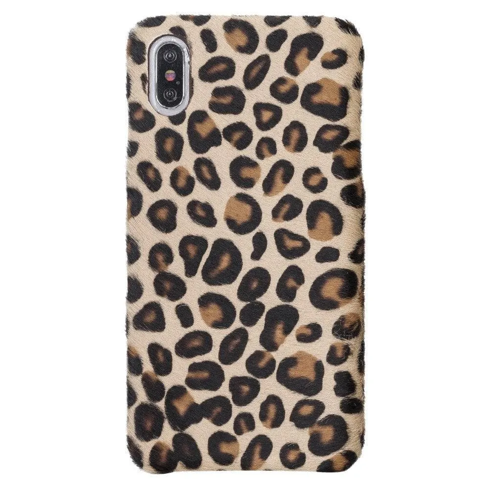 Full Leather Covered Back Cover for Apple iPhone X Series