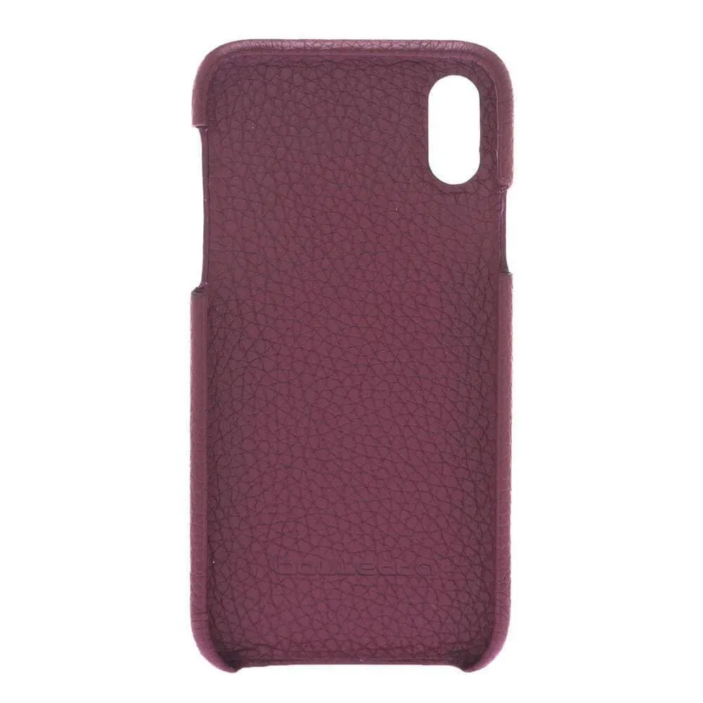 Full Leather Covered Back Cover for Apple iPhone X Series