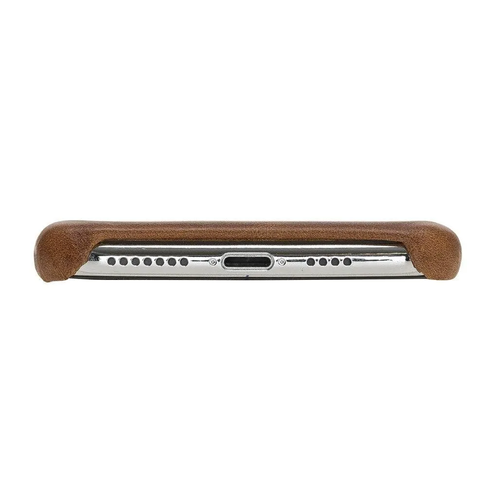 Full Leather Covered Back Cover for Apple iPhone X Series