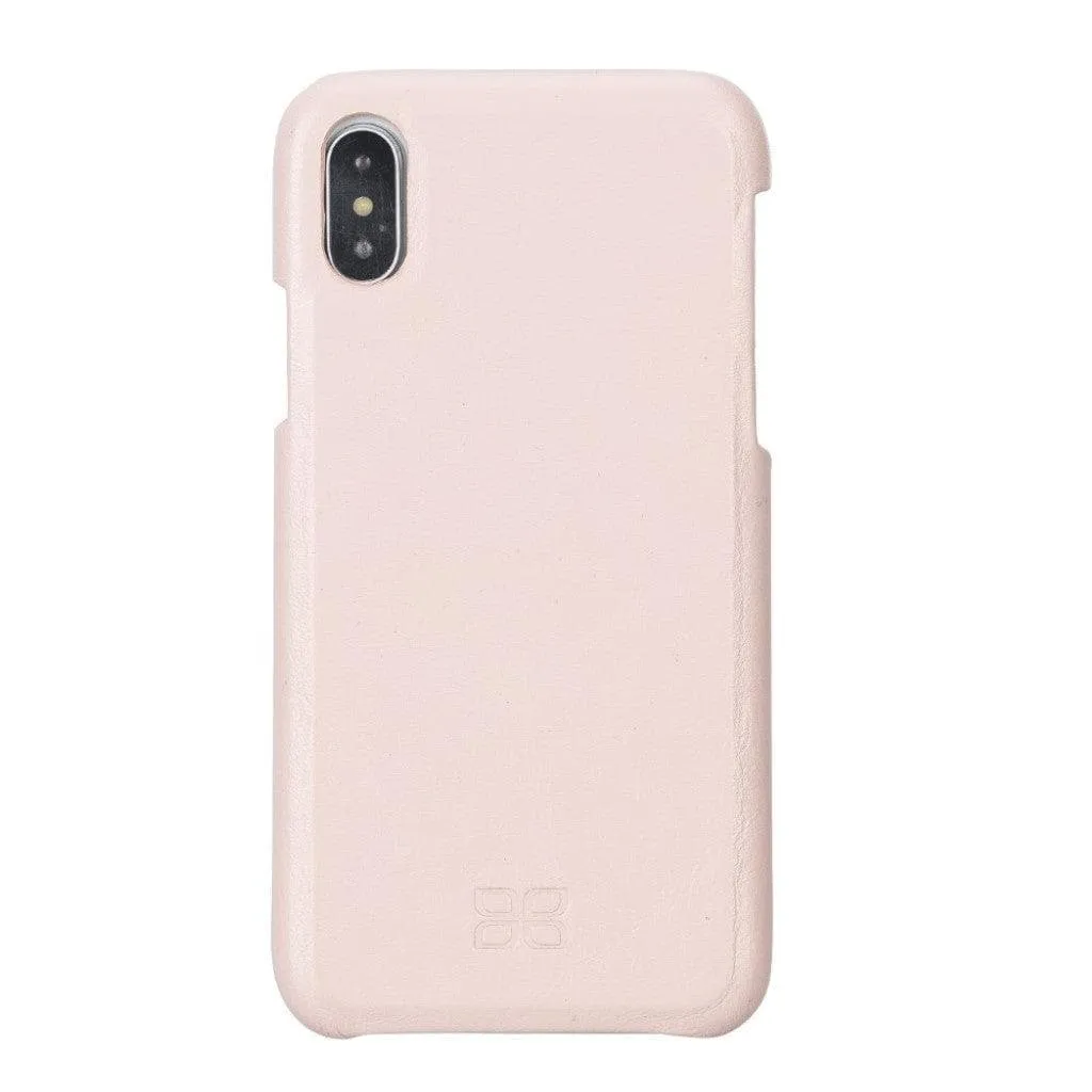 Full Leather Covered Back Cover for Apple iPhone X Series