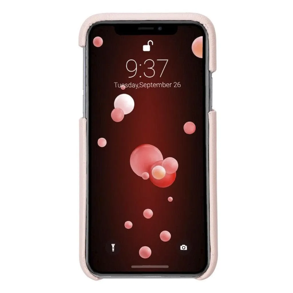 Full Leather Covered Back Cover for Apple iPhone X Series