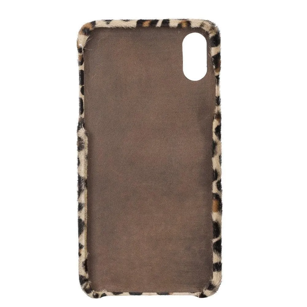 Full Leather Covered Back Cover for Apple iPhone X Series