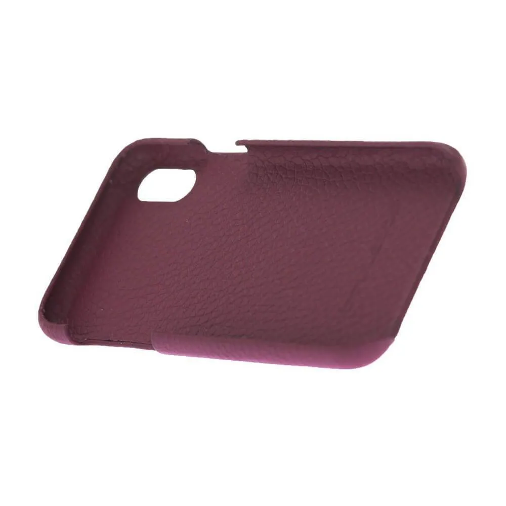 Full Leather Covered Back Cover for Apple iPhone X Series