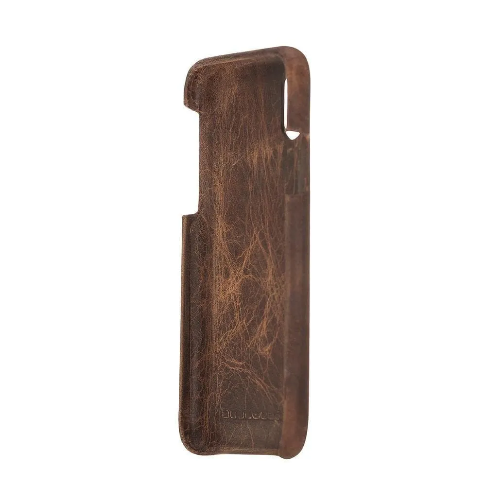 Full Leather Covered Back Cover for Apple iPhone X Series