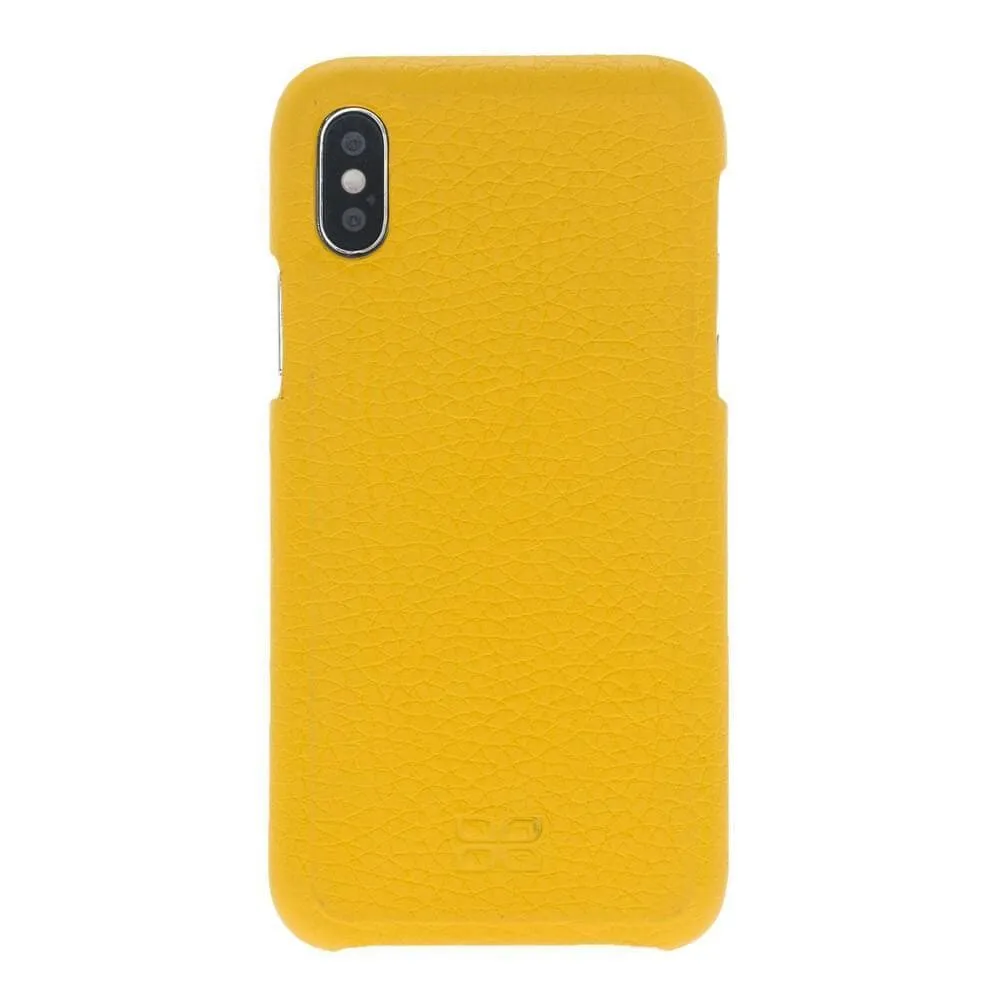 Full Leather Covered Back Cover for Apple iPhone X Series