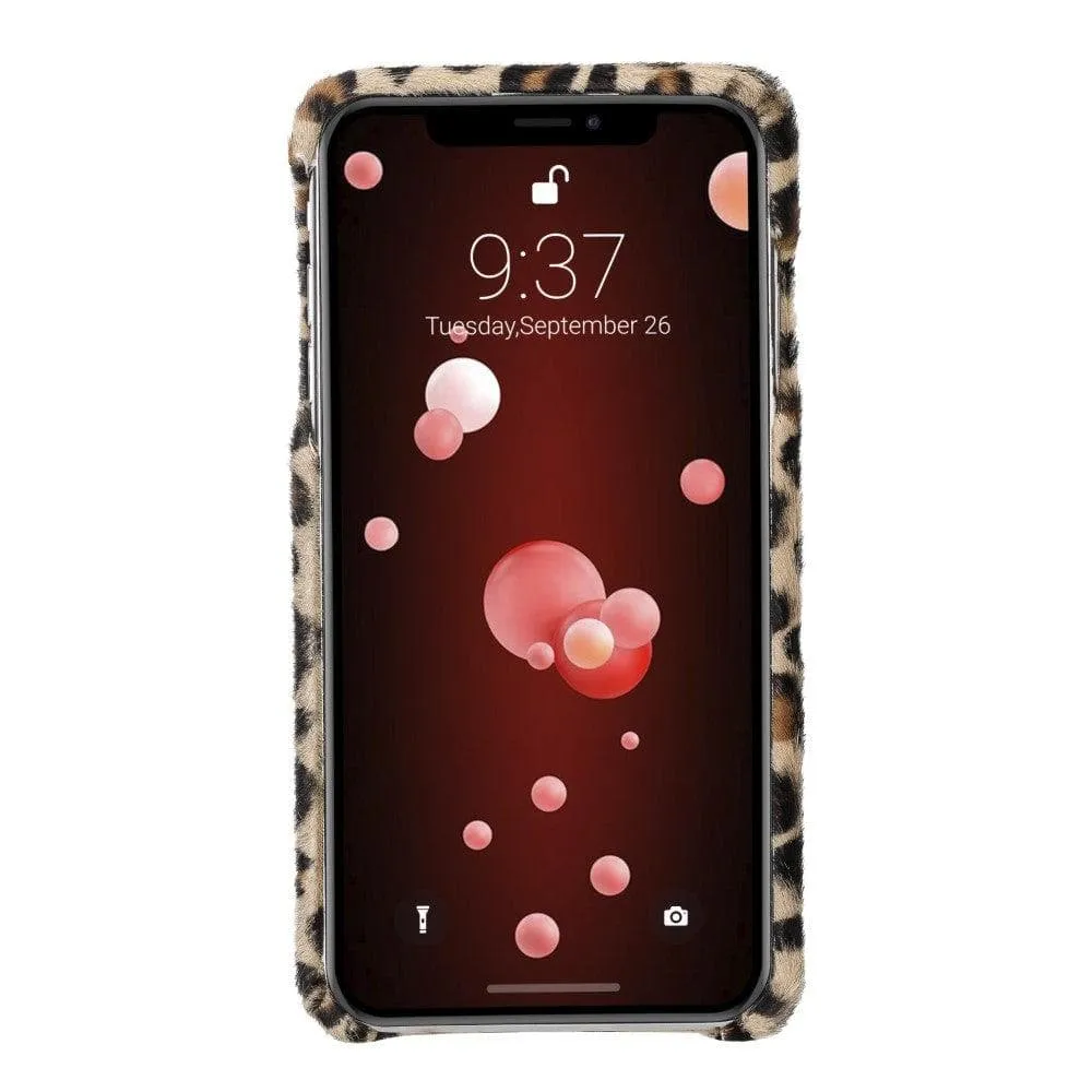 Full Leather Covered Back Cover for Apple iPhone X Series