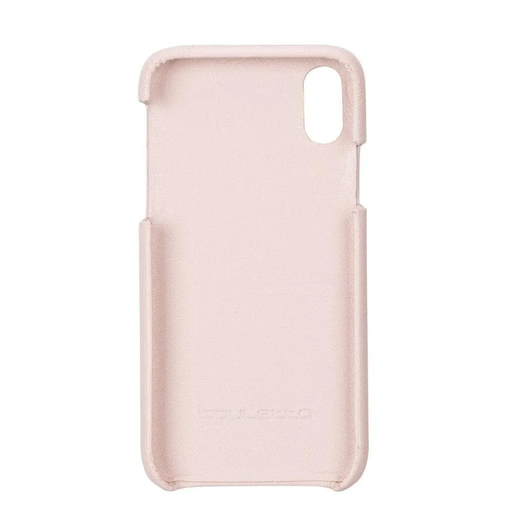 Full Leather Covered Back Cover for Apple iPhone X Series