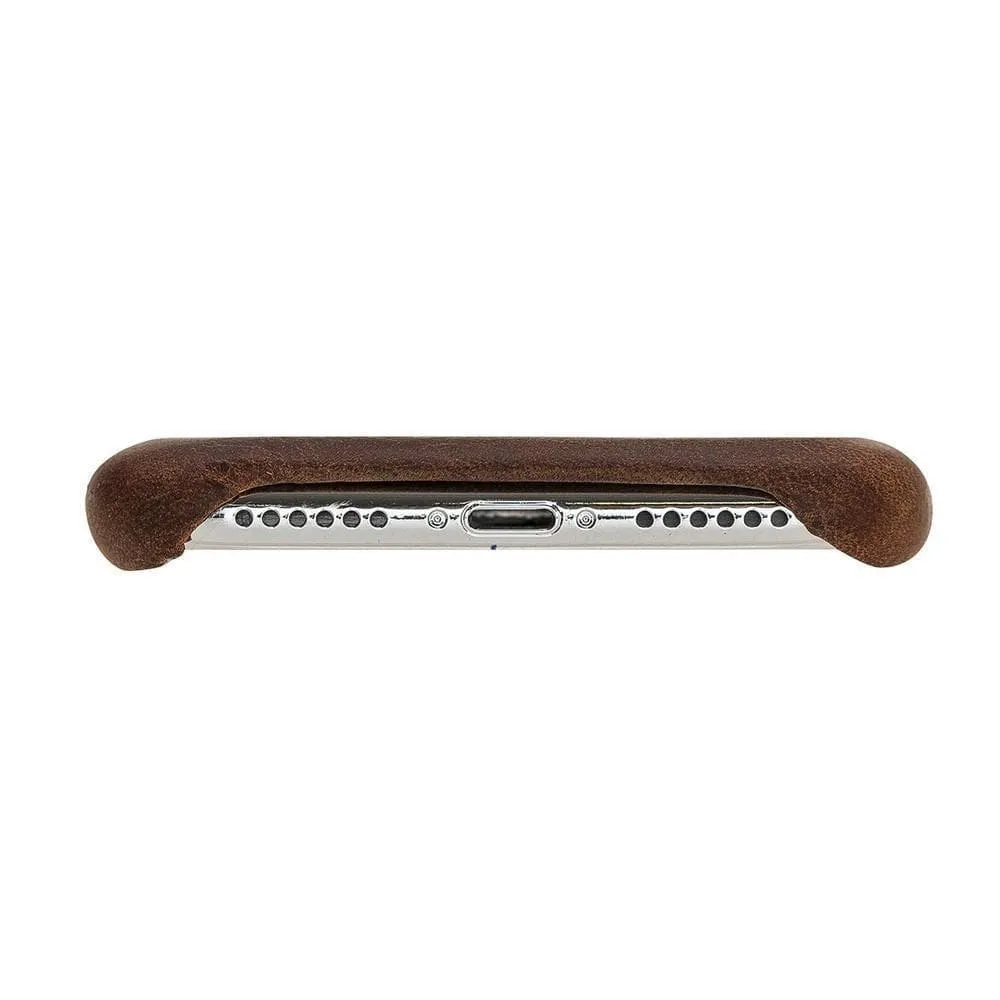 Full Leather Covered Back Cover for Apple iPhone X Series